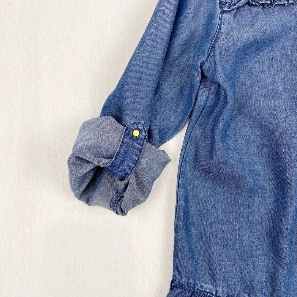 Mayoral Jeans Lace Trimmed Denim Dress - Picture 6 of 10